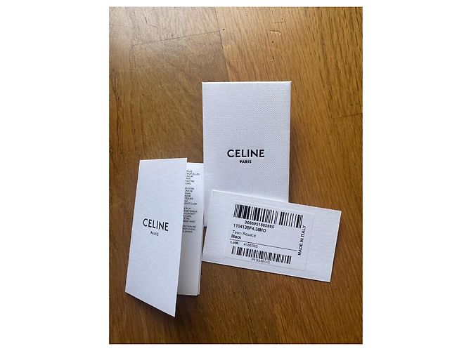 Céline Borsa Celine Triomphe Teen in pelle nera Nero - vista 11