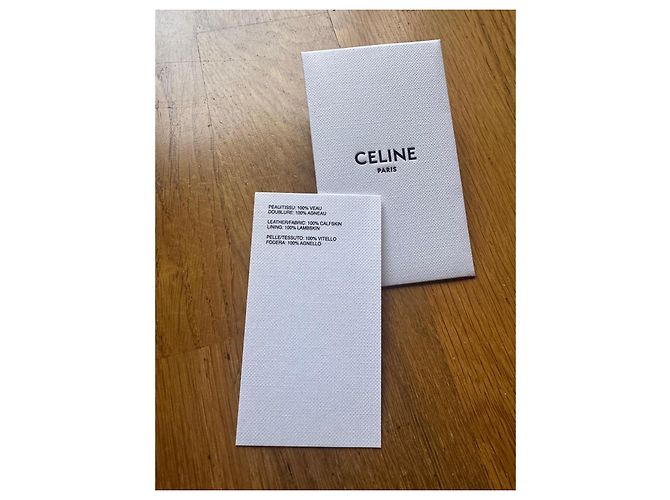 Céline Borsa Celine Triomphe Teen in pelle nera Nero - vista 12
