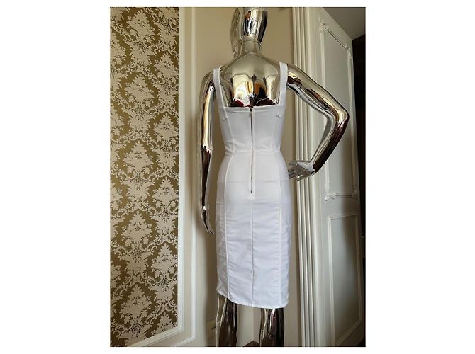 Dolce & Gabbana Vestido Corsé de Encaje Blanco - vista 11