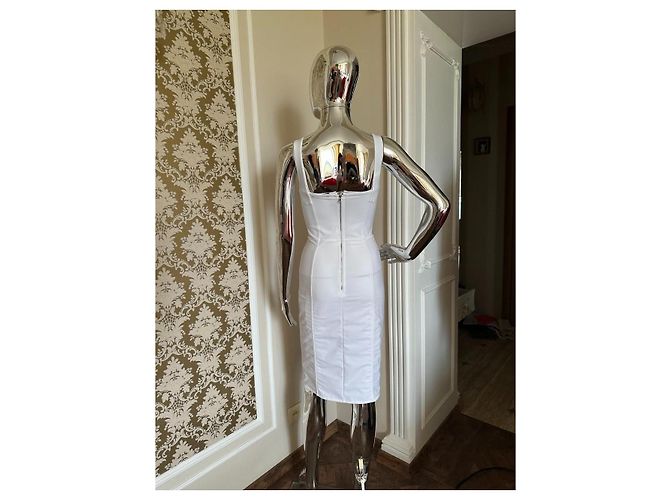 Dolce & Gabbana Vestido Corsé de Encaje Blanco - vista 12