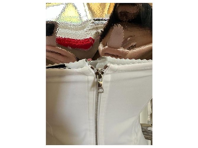 Dolce & Gabbana Vestido Corsé de Encaje Blanco - vista 13