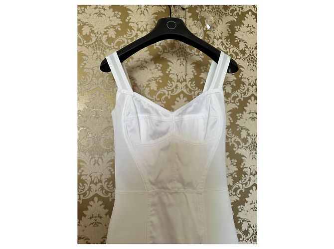 Dolce & Gabbana Vestido Corsé de Encaje Blanco - vista 14