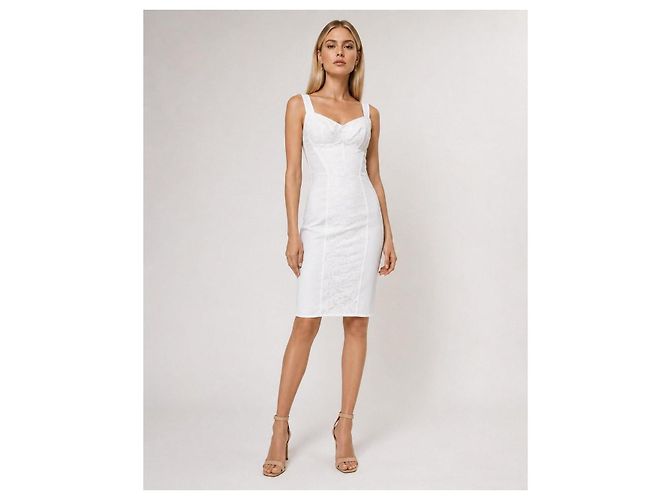 Dolce & Gabbana Vestido Corsé de Encaje Blanco - vista 5