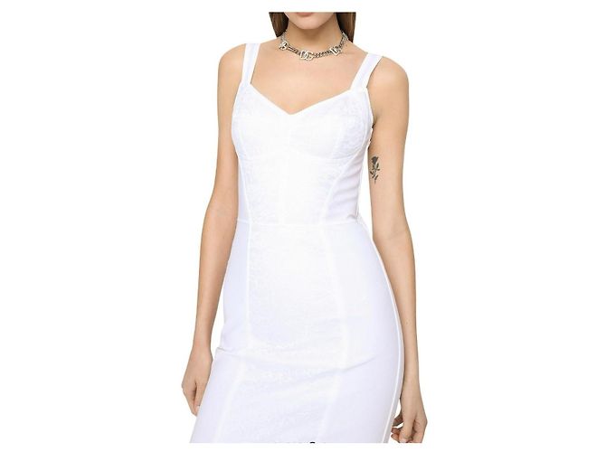 Dolce & Gabbana Vestido Corsé de Encaje Blanco - vista 6