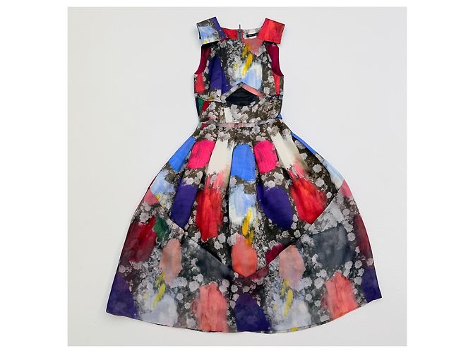 Christopher Kane Vestido de seda estampado Resort 2013 Multicolor - vista 3