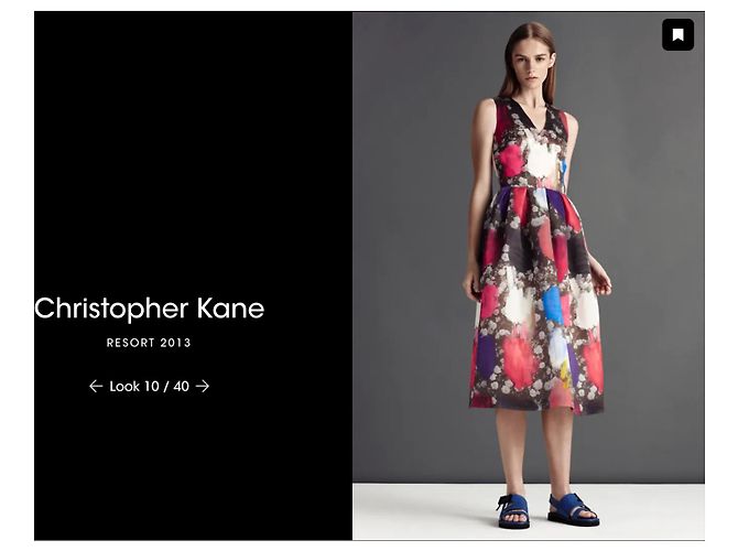 Christopher Kane Vestido de seda estampado Resort 2013 Multicolor - vista 5