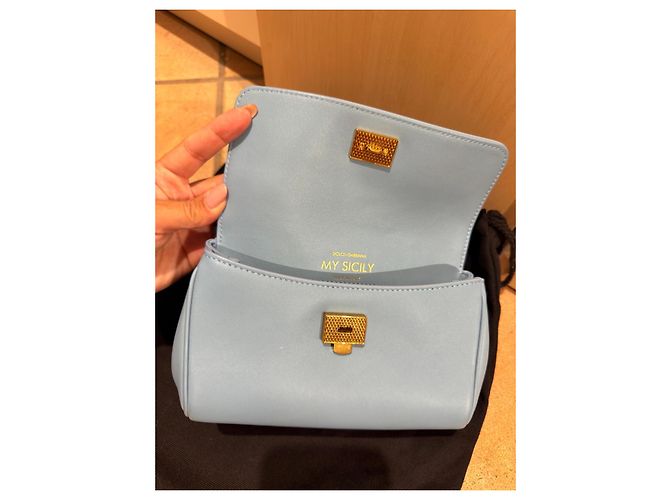 Borsa Dolce & Gabbana My Sicily in pelle azzurra Blu - vista 17