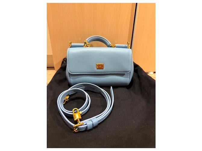 Borsa Dolce & Gabbana My Sicily in pelle azzurra Blu - vista 2