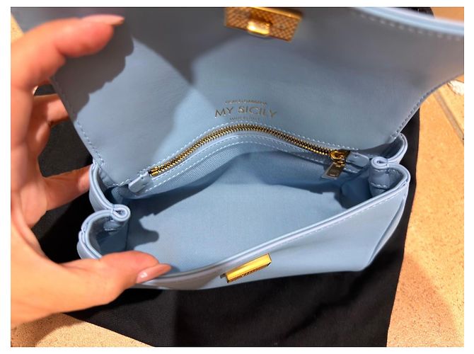 Borsa Dolce & Gabbana My Sicily in pelle azzurra Blu - vista 20