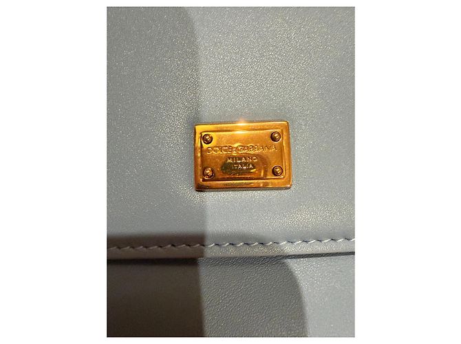Borsa Dolce & Gabbana My Sicily in pelle azzurra Blu - vista 8