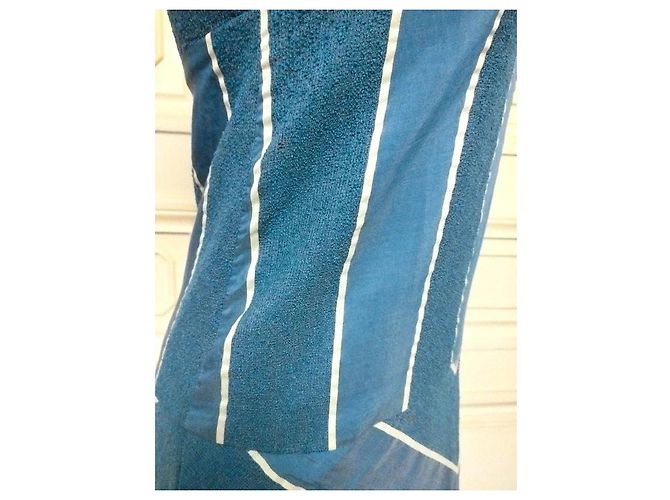 Cacharel Vestido de Verano a Rayas Preppy Seventies Azul - vista 8