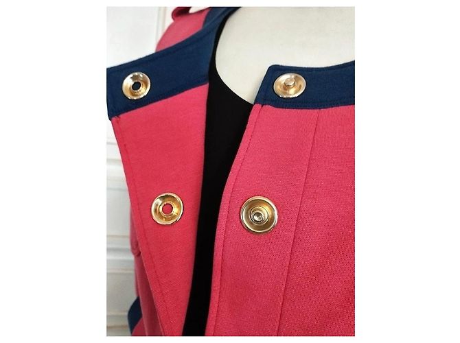 Love Moschino Giacca Preppy Chic Rossa e Blu Rosso Blu scuro - vista 11