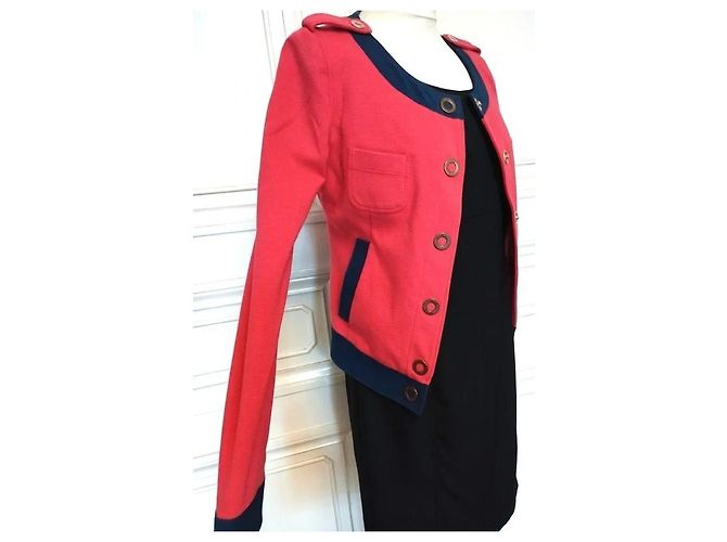 Love Moschino Giacca Preppy Chic Rossa e Blu Rosso Blu scuro - vista 14