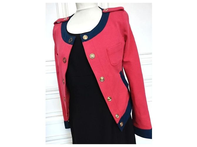 Love Moschino Giacca Preppy Chic Rossa e Blu Rosso Blu scuro - vista 16