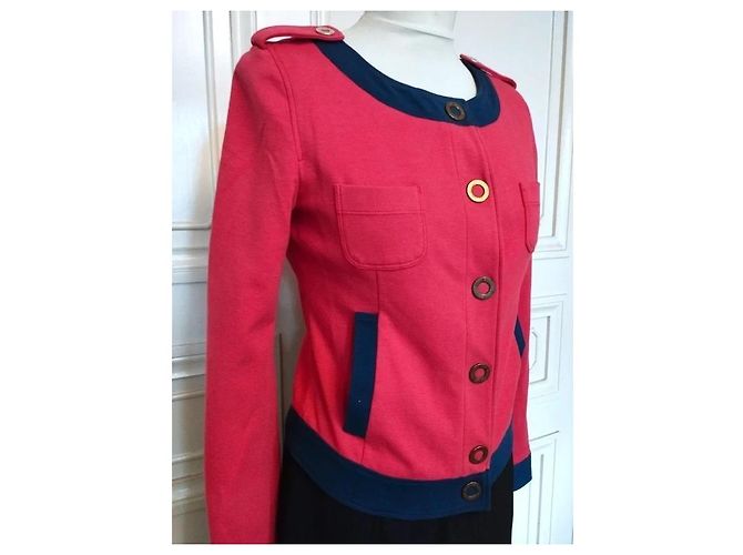 Love Moschino Giacca Preppy Chic Rossa e Blu Rosso Blu scuro - vista 2