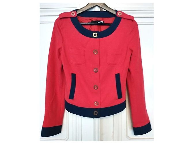 Love Moschino Giacca Preppy Chic Rossa e Blu Rosso Blu scuro - vista 5