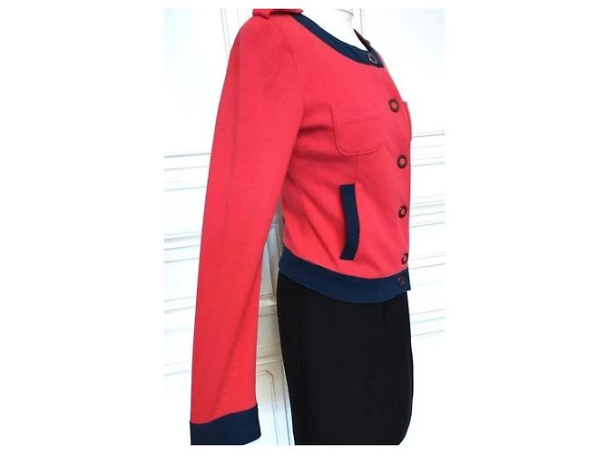 Love Moschino Giacca Preppy Chic Rossa e Blu Rosso Blu scuro - vista 9