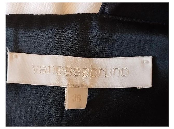 Vanessa Bruno Couture Schwarzes Abendkleid Seide Spitze Samt - Ansicht 10