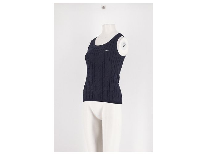 Autre Marque Top in cotone blu navy GANT - vista 4