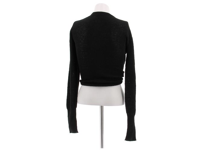 Jacquemus Schwarzes Langarm-Oberteil aus Strick - Ansicht 2