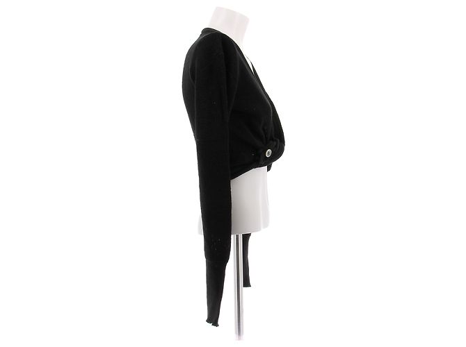Jacquemus Schwarzes Langarm-Oberteil aus Strick - Ansicht 3
