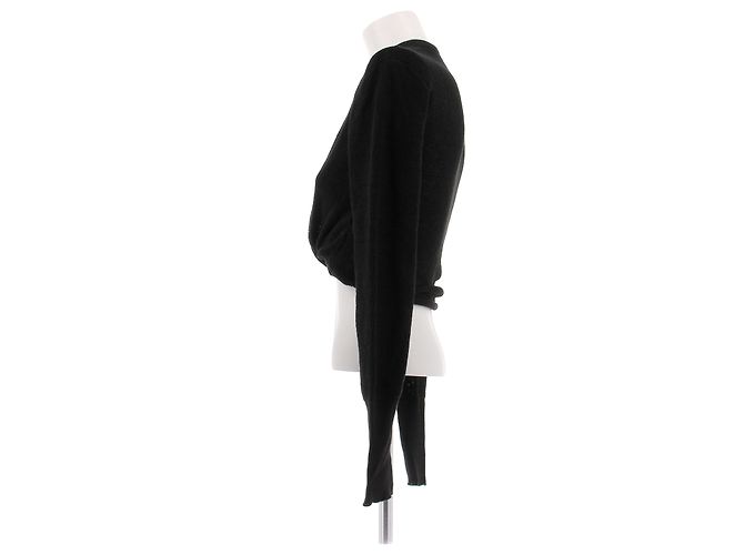 Jacquemus Schwarzes Langarm-Oberteil aus Strick - Ansicht 4