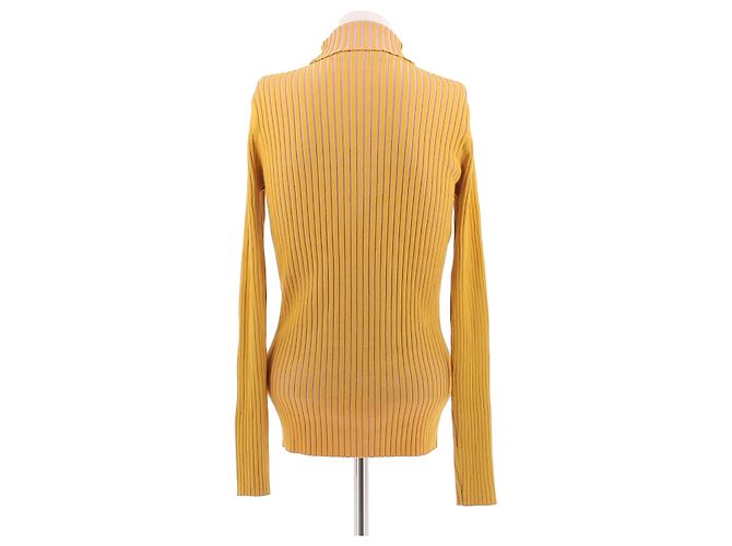 Autre Marque Cuello alto a rayas amarillo y rosa - vista 2