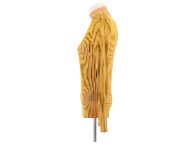 Autre Marque Cuello alto a rayas amarillo y rosa - vista 4