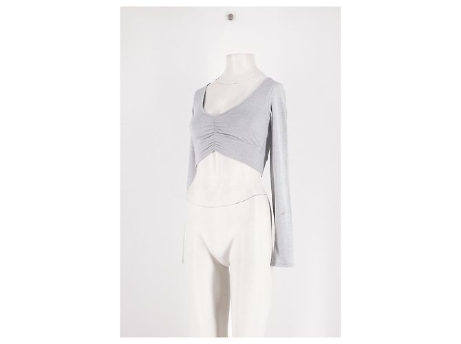 Autre Marque Top ajustado gris ALO - vista 4