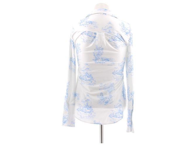 Coperni Weißes Top mit blauem Print - Ansicht 2