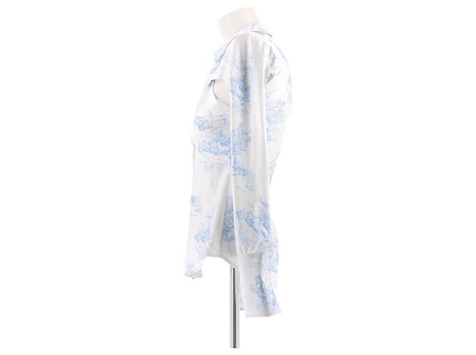 Coperni Weißes Top mit blauem Print - Ansicht 4