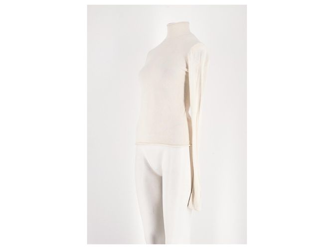 Autre Marque Pull en cachemire blanc SKIMS - vue 4