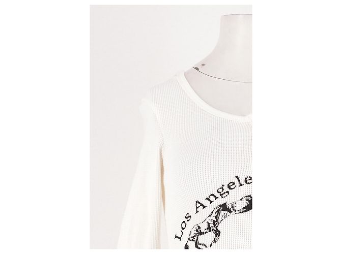 Autre Marque Pull en coton blanc GLOWNY - vue 3
