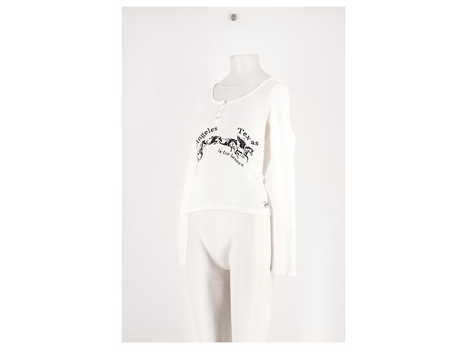Autre Marque Pull en coton blanc GLOWNY - vue 4