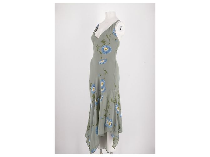 Vestido midi verde de viscosa Reformation - vista 4