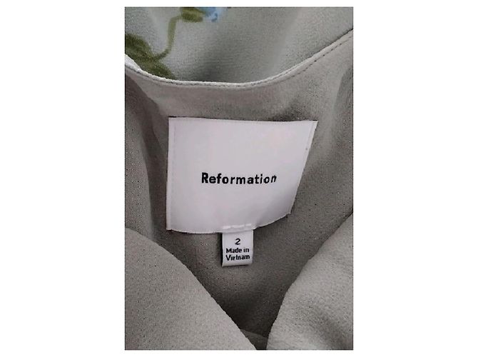 Vestido midi verde de viscosa Reformation - vista 7