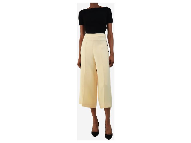 Autre Marque Weiße cropped Leinenhose - Größe XS - Ansicht 2