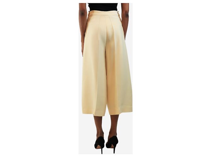 Autre Marque Weiße cropped Leinenhose - Größe XS - Ansicht 3