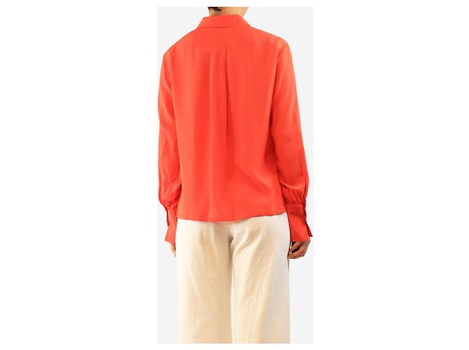 Chloé Blusa de seda roja - size UK 12 - vista 2