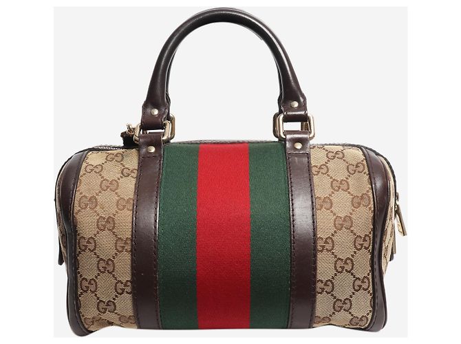 Gucci Brown GG Canvas 2-Way Boston Bag Braun - Ansicht 4