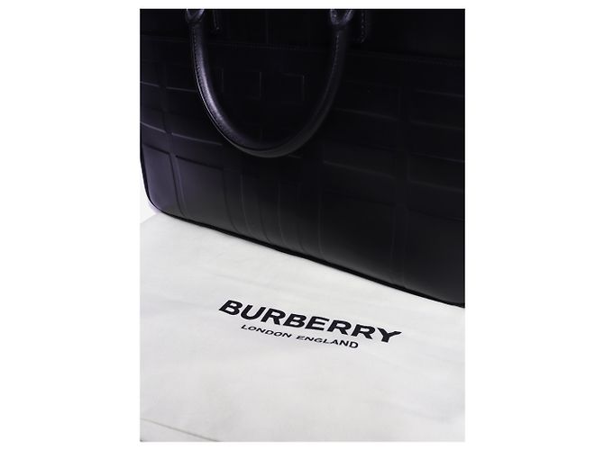Burberry Pasta de couro preta Preto - vista 7