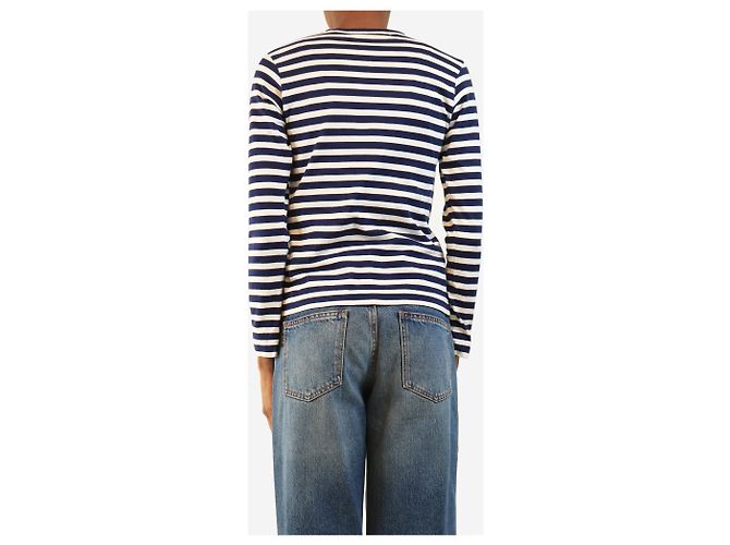 Comme Des Garcons Top às riscas azul marinho e branco - size S - vista 2