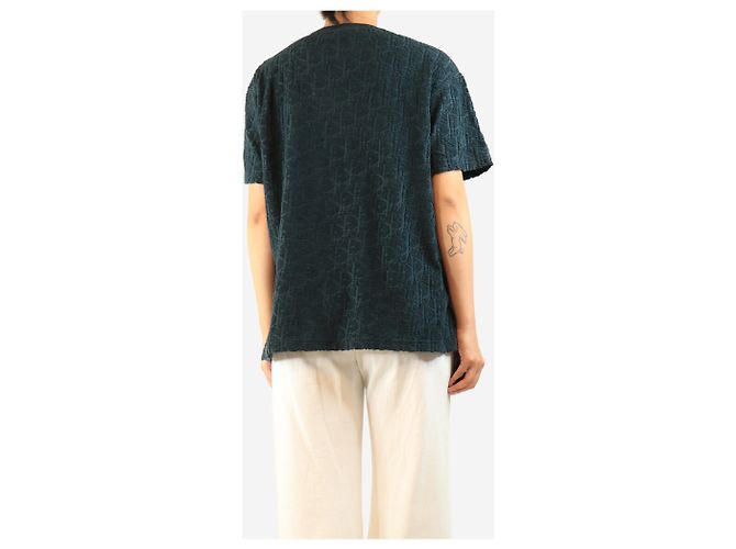 Autre Marque Camiseta monograma de towelling verde oscuro - size S - vista 2