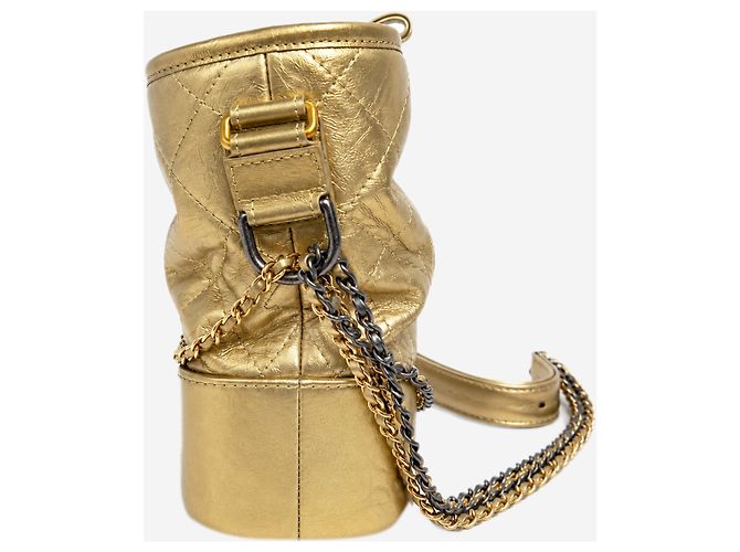 Chanel Borsa a tracolla Gabrielle 2017 in pelle di vitello Gold D'oro - vista 2