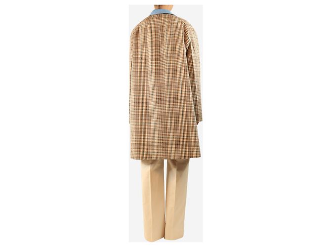 Marni Abrigo de lana a cuadros marrón - size UK 10 Castaño - vista 2