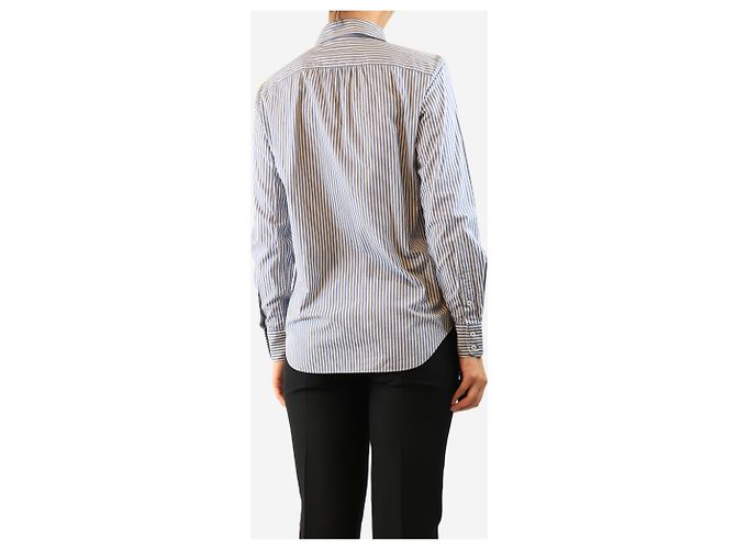 Loro Piana Camicia a righe blu - size UK 10 - vista 2