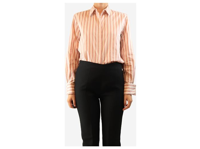 Loro Piana Blusa a rayas rosas - size UK 8 - vista 3