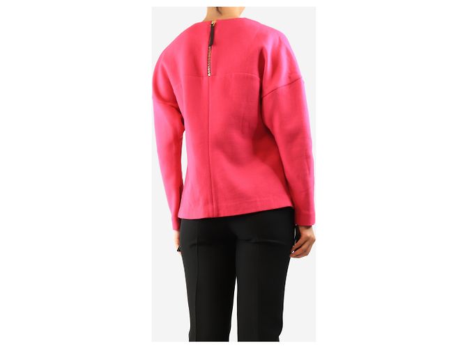 Marni Top a maniche lunghe in lana rosa shocking - size UK 8 - vista 2