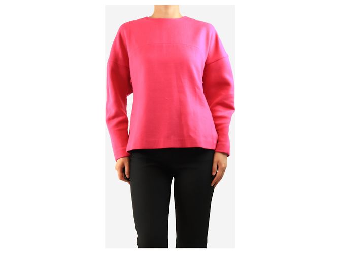 Marni Top a maniche lunghe in lana rosa shocking - size UK 8 - vista 3