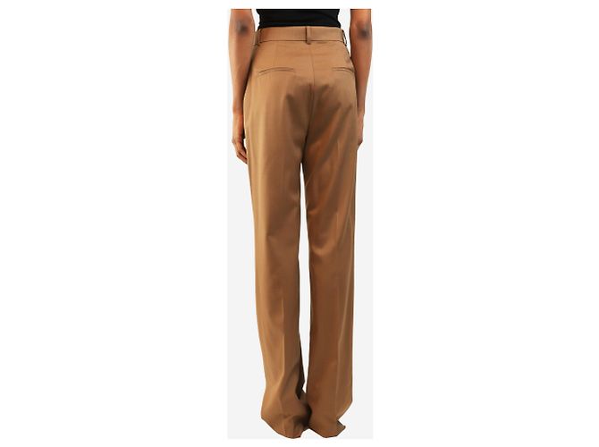 Max Mara Pantalones de traje de lana marrón - size UK 8 Castaño - vista 3